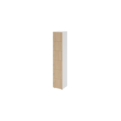 Hammerbacher Schließfachschrank 400 x 2.156 x 420 mm (B x H x T) 6 Fächer eiche