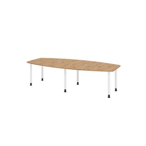 Hammerbacher Konferenztisch KT28C Stahl asteiche