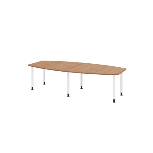 Hammerbacher Konferenztisch KT28C Stahl nussbaum