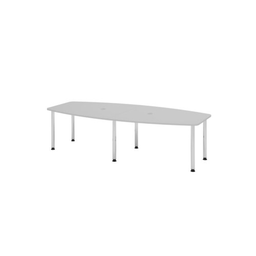 Hammerbacher Konferenztisch KT28C Stahl, verchromt grau