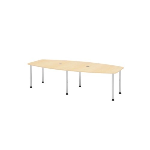 Hammerbacher Konferenztisch KT28C Stahl, verchromt ahorn