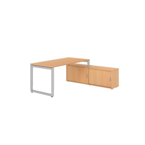 Hammerbacher Schreibtischkombination RSE16 Farbe der Tischplatte buche Farbe des Korpus buche Farbe des Gestells silber