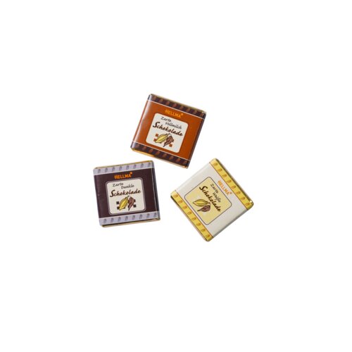 Hellma Schokolade Zarte Schokotäfelchen 130 x 4,5 g/Pack.
