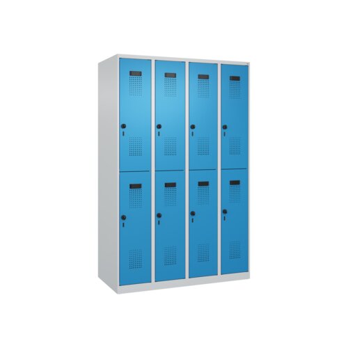 C+P Kleiderspind Evolo PLUS mit Sockel 1.200 x 1.850 x 500 mm (B x H x T) lichtgrau