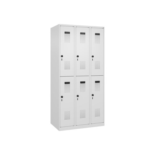 C+P Kleiderspind Evolo PLUS mit Sockel 900 x 1.850 x 500 mm (B x H x T) verkehrsweiß