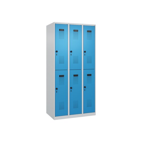 C+P Kleiderspind Evolo PLUS mit Sockel 900 x 1.850 x 500 mm (B x H x T) lichtgrau