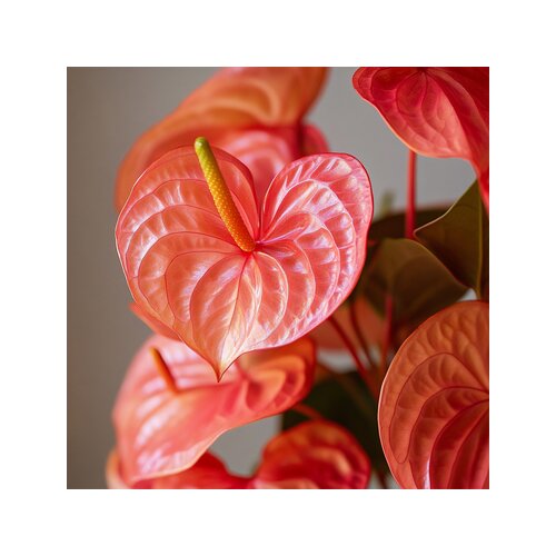 Zimmerpflanze Flamingoblume Anthurium Madural Orange, Neutralware