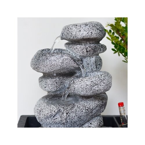 Zimmerpflanze Bonsai Wasserfall-Set Stones, Neutralware