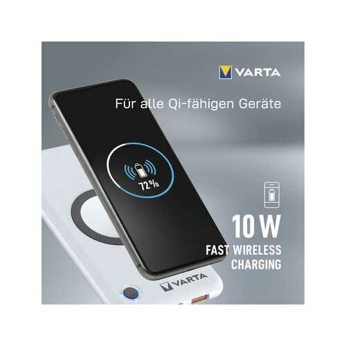 Varta Powerbank Wireless 77,5 x 15 x 157,5 mm (B x H x T)