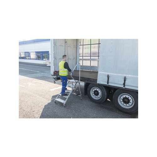 MUNK Podestleiter inkl. Handlauf max. Arbeitshöhe 2,4 m