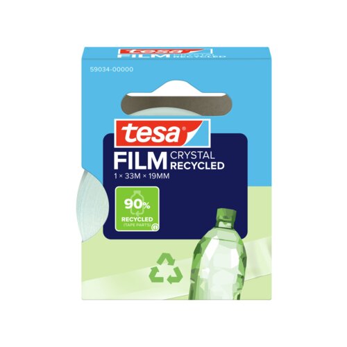 tesa® Klebefilm CRYSTAL RECYCLED 19 mm x 33 m (B x L)