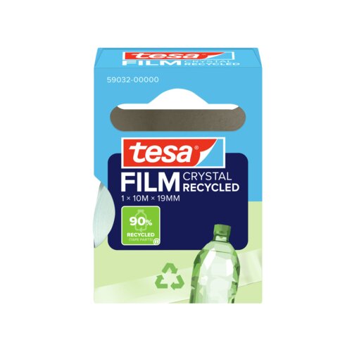 tesa® Klebefilm CRYSTAL RECYCLED 19 mm x 10 m (B x L)