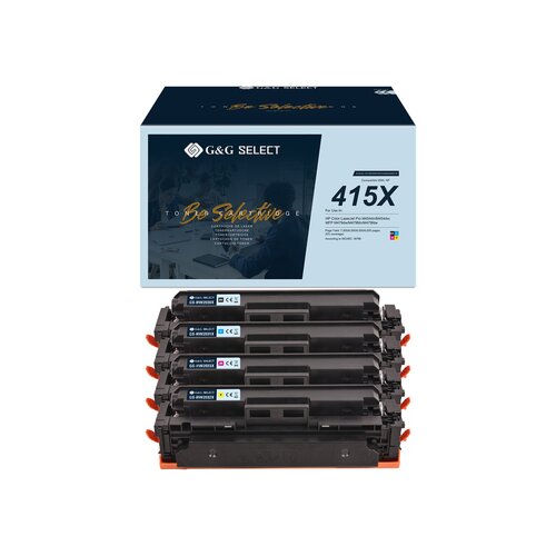 G&G Toner Kompatibel mit HP 415X schwarz, cyan, magenta, gelb