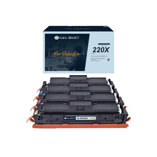 G&G Toner Kompatibel mit HP 220X schwarz, cyan, magenta, gelb