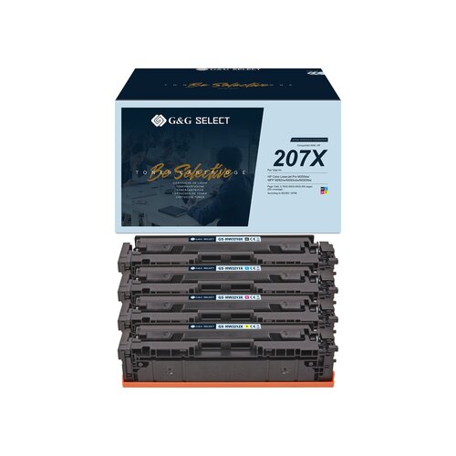 G&G Toner Kompatibel mit HP 207X schwarz, cyan, magenta, gelb