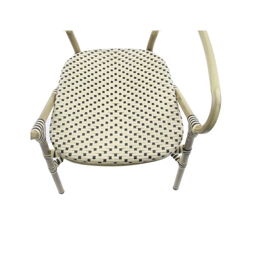 FEROS Gartenstuhl Tango weiß/schwarz