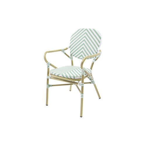 FEROS Gartenstuhl Tango weiß/pastellgrün