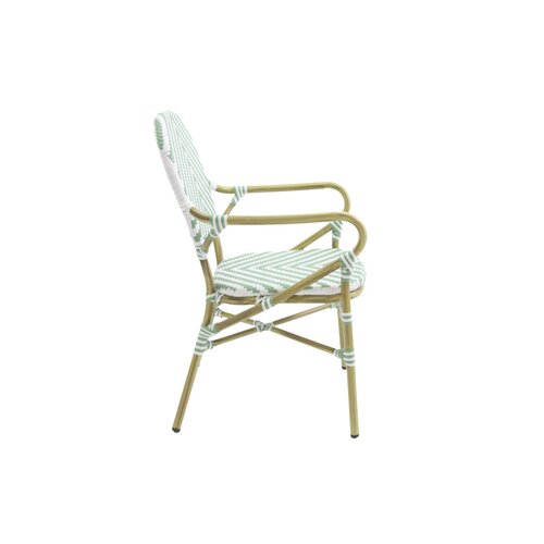 FEROS Gartenstuhl Tango weiß/pastellgrün