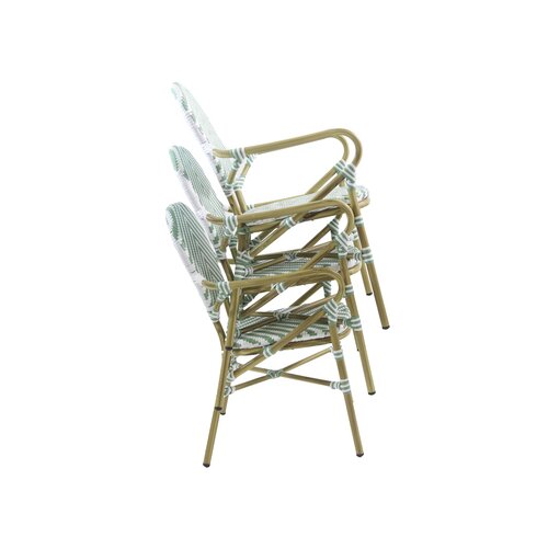 FEROS Gartenstuhl Tango weiß/pastellgrün