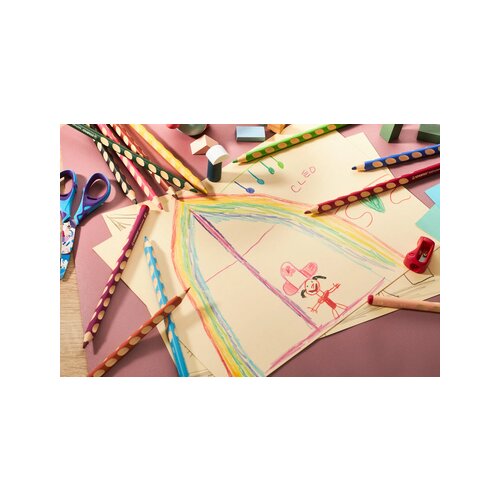 STABILO® Buntstift EASYcolors Rechtshänder inkl. Spitzer 12 St./Pack.