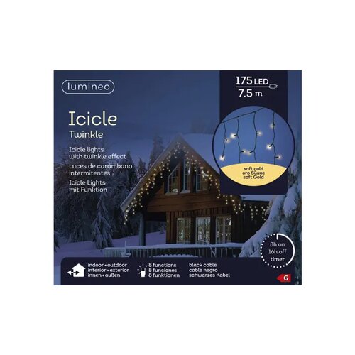 LUMINEO Lichterkette Icicle 7,5 m