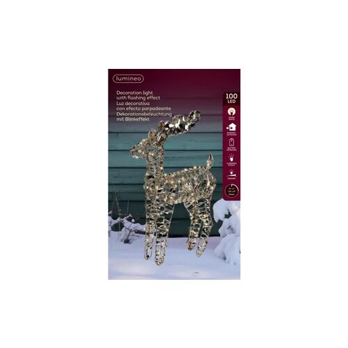 LUMINEO Lichtfigur Rentier 37 x 66 x 13 cm (B x H x T)