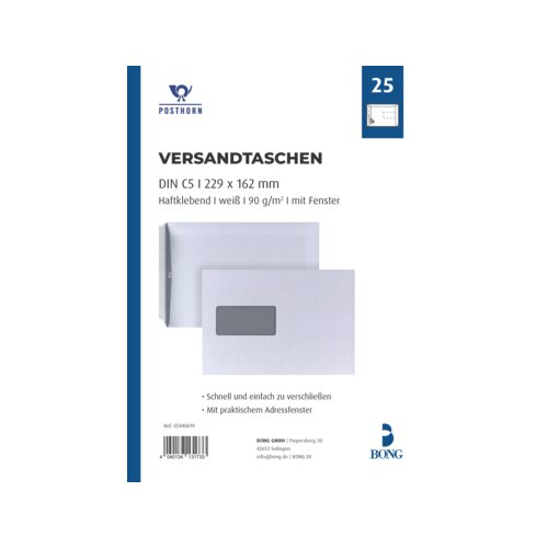 POSTHORN Versandtasche DIN C5 25 St./Pack.