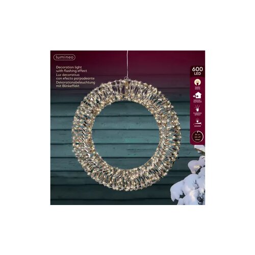 LUMINEO Lichtfigur Kranz 50 x 8 cm (Ø x T)