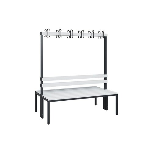 C+P Umkleidebank Solid Kunststoff 1.500 x 1.716 x 770 mm (B x H x T) ohne Schuhrost