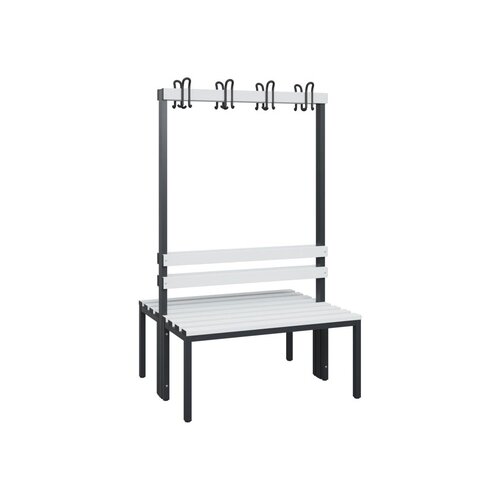 C+P Umkleidebank Solid Kunststoff 1.000 x 1.716 x 770 mm (B x H x T) ohne Schuhrost