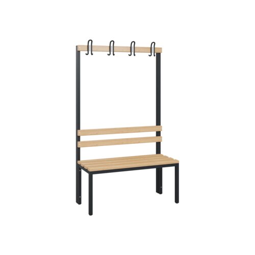 C+P Umkleidebank Solid Holz 1.000 x 1.716 x 412 mm (B x H x T) ohne Schuhrost