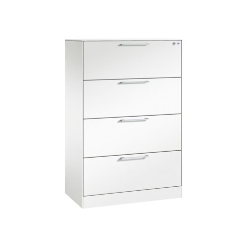 C+P Hängeregistraturschrank Asisto 800 x 1.310 x 435 mm (B x H x T) 2-bahnig verkehrsweiß