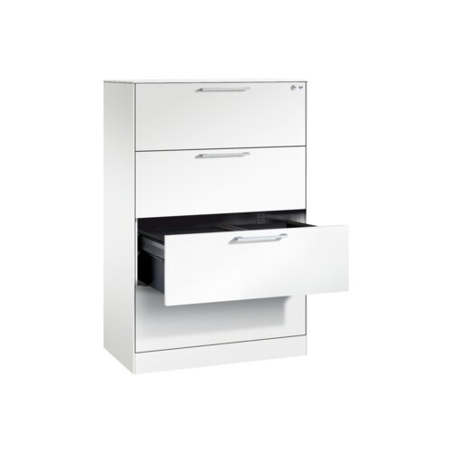 C+P Hängeregistraturschrank Asisto 800 x 1.310 x 435 mm (B x H x T) 2-bahnig verkehrsweiß