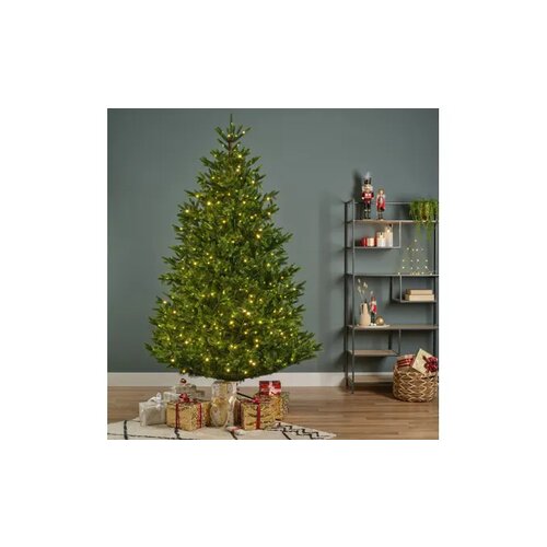 EVERLANDS Weihnachtsbaum Nordmann Tanne mit Beleuchtung 130 x 180 cm (Ø x H)