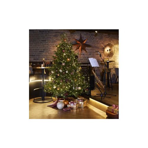 EVERLANDS Weihnachtsbaum Nordmann Tanne mit Beleuchtung 150 x 210 cm (Ø x H)