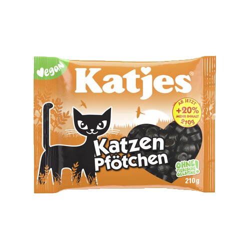 Katjes Lakritz Katzen Pfötchen 210 g/Pack.