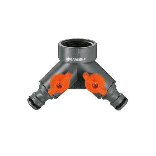 GARDENA Zubehör Wasserschlauch 2-Wege-Verteiler Wasserhahngewinde 33,3 mm (G 1")