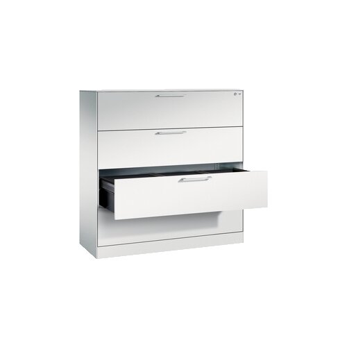 C+P Hängeregistraturschrank Asisto 1.200 x 1.310 x 435 mm (B x H x T) 3-bahnig lichtgrau