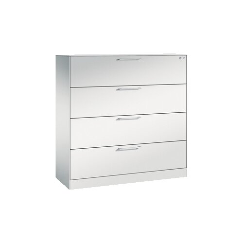 C+P Hängeregistraturschrank Asisto 1.200 x 1.310 x 435 mm (B x H x T) 3-bahnig lichtgrau