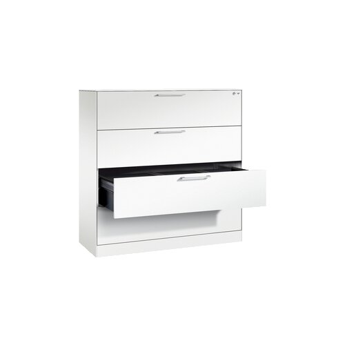 C+P Hängeregistraturschrank Asisto 1.200 x 1.310 x 435 mm (B x H x T) 3-bahnig verkehrsweiß