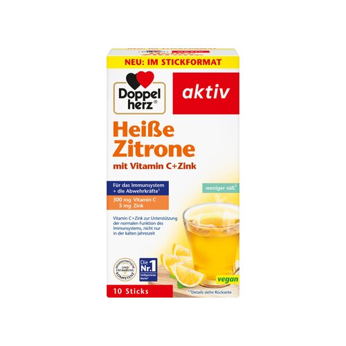 Doppelherz Nahrungsergänzungsmittel Heißgetränk aktiv Zitrone Vitamin C + Zink