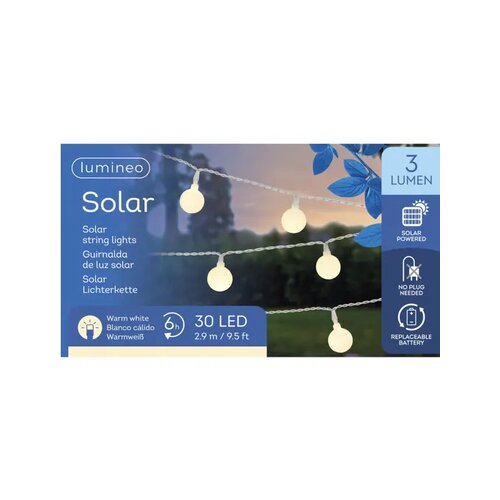 LUMINEO Solarleuchte Lichterkette Kugel
