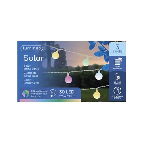 LUMINEO Solarleuchte Lichterkette Kugel