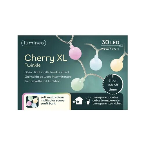 LUMINEO Lichterkette Cherry XL Kugel