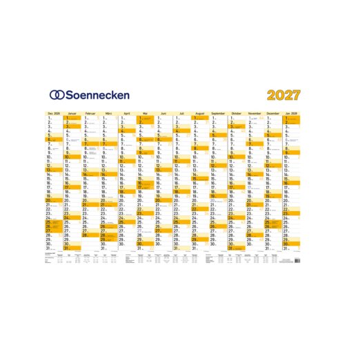 Soennecken Plakatkalender 2027 Karton, folienkaschiert