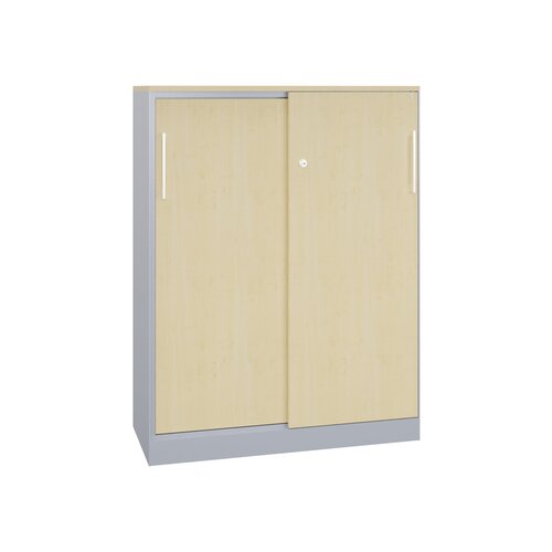 C+P Flügeltürenschrank Asisto 1.000 x 1.310 x 435 mm (B x H x T) weißaluminium