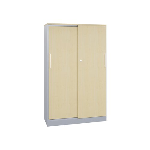 C+P Flügeltürenschrank Asisto 1.000 x 1.635 x 435 mm (B x H x T) weißaluminium