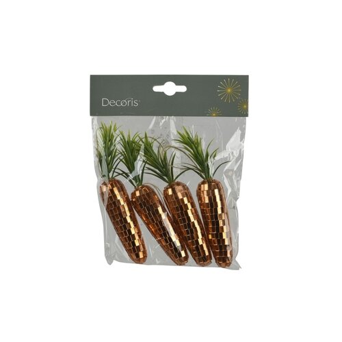 DECORIS Dekorationsfigur Karotten 4 St./Pack.