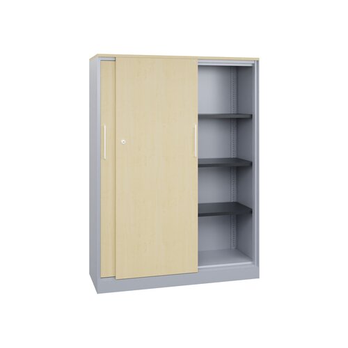C+P Flügeltürenschrank Asisto 1.200 x 1.635 x 435 mm (B x H x T) weißaluminium