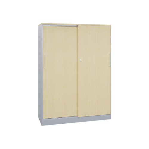 C+P Flügeltürenschrank Asisto 1.200 x 1.635 x 435 mm (B x H x T) weißaluminium